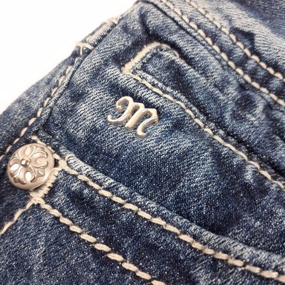 MISS ME JEANS WOMENS JP5117B6 BOOT CUT SIZE 28 BLUE - Picture 6 of 10
